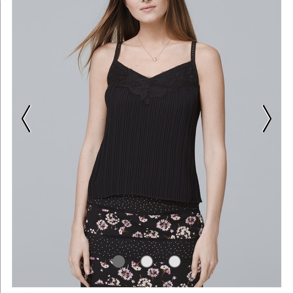 Black pleated cami top.